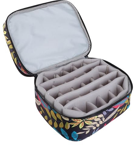 Ipetboom Double-Layer Cosmetic Storage Bag for Nail Polish Organizer Large Capacity Portable Travel Bag for Makeup and Nail Polish