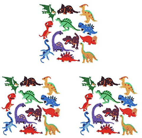 Ohewiiuk Lot de 3 tableaux de peinture diamant 5D pour enfants, à faire soi-même, motif animal, art cristal pour enfants