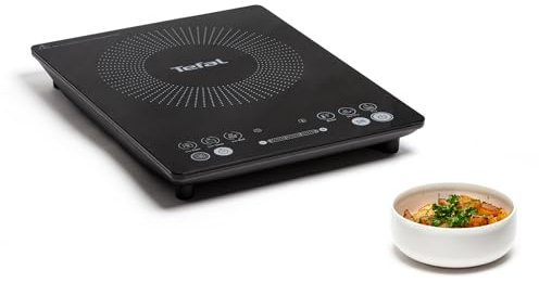 Tefal Plaque induction, Everyday Slim, 45 mm d'épaisseur, 2100 W, Portable, Compact, 6 programmes, 1 mode manuel, Tactile, Nettoyage facile, IH210801
