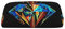 DNBCLEZK Galaxy Diamond Trousse à crayons personnalisable en cuir avec fermeture éclair, motif imprimé complet pour l'école et le bureau (motif personnalisé), Argenté., Taille unique