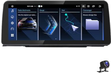 Generisch Android 12 Radio für BMW 3er/4er F30 F31 F34 F32, Multimedia-Player mit GPS-Navigation, kabellosem CarPlay, automatischem DSP, Lenkradsteuerung, kamerakompatibel