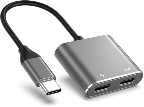 Plyisty USB C to AR Glasses Adapter, 100W PD Charging & 4K 60Hz Splitter | Play and Charge Hub for Steam Deck ROG Ally for XREAL Air 2 for VITURE RayNeo