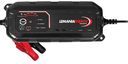 Lemania Energy Chargeur de Batterie 12V / 24V 7.0A – Charge Rapide Microprocesseur – Compatible Véhicules Utilitaires, Camions, Équipements Industriels – pour Batteries 14Ah à 150Ah – Protection Inté