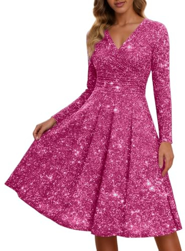 Funkelndes Pailletten-Partykleid für Elegante, schulterfreie Cocktail- und Clubmode mit fließendem Rock