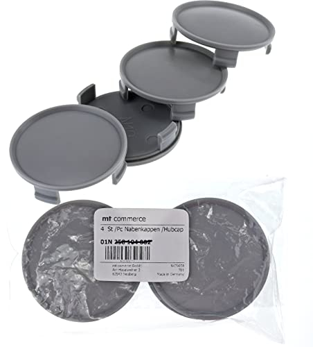 4X 74,5 mm Nabenkappen Felgen Deckel Radnaben Kappen Grau Gewölbt für Mercedes Rial