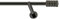Sento 19mm Metall Gardinenstange Vorhangstange 1-läufig Schwarz Glanz Modern Nordic 120 cm (1x120cm)