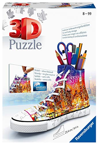 Ravensburger 3D Puzzle 11152 - Sneaker Skyline - Praktischer Stiftehalter - Schreibtisch-Organizer für Erwachsene und Kinder ab 8 Jahren