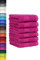 BaSaTex - 6er Pack Handtuch Set für Gäste - Handtücher mit Aufhängeschlaufe aus weicher Baumwolle in 30x50 cm - Gästetücher für die Händereinigung Öko-Tex Standard 100 Zertifiziert - Pink