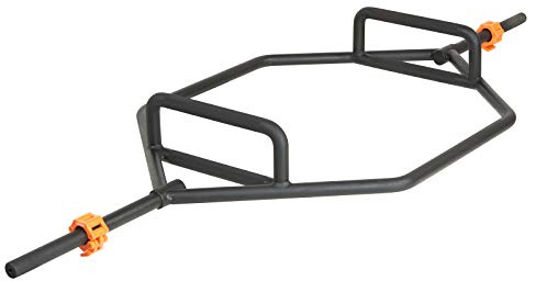 Mirafit Black Standard 1 Shrug Bar with Quick Release Collars