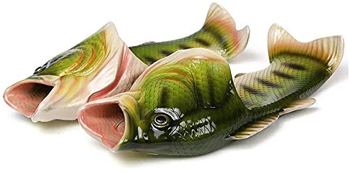 Uniqstore Kind Jugend Männlich Sandalen Tricky Fisch Hausschuhe Kreative Fisch Stil Strand Schuhe Simulation Fisch Strand Hausschuhe, Grün, 30/31 EU