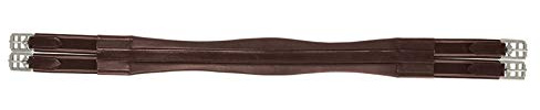 HyCOMFORT Leather Padded Double Elasticated Atherstone Girth (38in) (Brown)