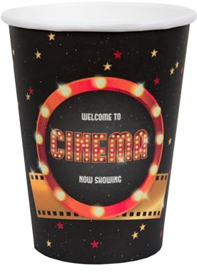 Edler Kino-Becher aus Pappe (2 Packungen à 10 Stück) R/6633