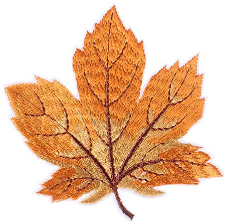 Healifty 12 Pieces Maple Leaves Patches Iron on Patches Embroidered Sewing on AppliquÉ Patch Motif Clothing Hat Sewing Accessories for Men Women Boys Girls Children Yellow