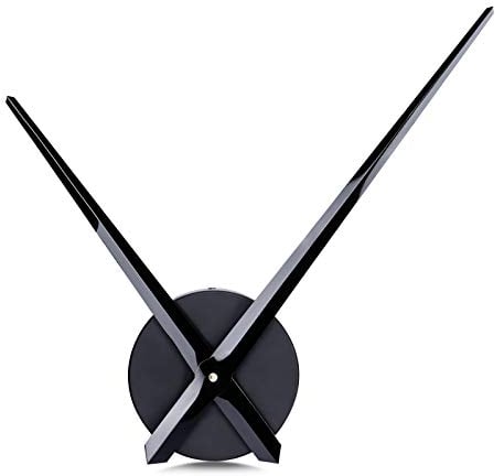 Lafocuse 24 Inch Silent DIY Black Metal Large Clock Hands, Modern Long Hands Wall Clock Mechanism Accessories for Living Room Battery Operated Art Decor for Office Bedroom