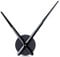 Lafocuse 3D Uhrzeiger Wanduhr Groß XXL, DIY Modern Lautlos Uhr Metall Schwarz, Uhrwerk mit Zeiger, Wanduhren Selber Bauen Deko für Wohnzimmer Restaurant Büro