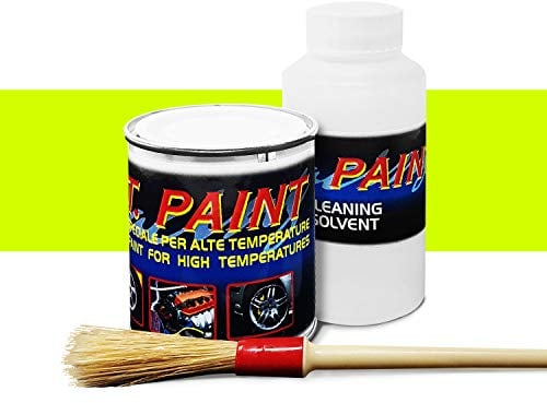 4R Quattroerre.it 16076 Vernice per Pinze Freni, Marmitte, Testate, Monoblocchi Resistente alle Alte Temperature, Giallo Fluo, 100 ml