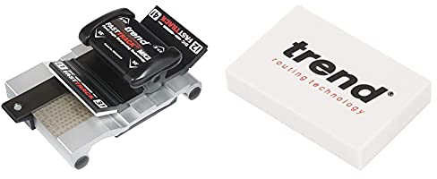 Trend FTS/KIT/MK2B Fast Track MK2 Fixed Angle Sharpening Technology & DWS/CB/A Diamond Stone Cleaning Block, White