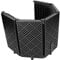 Microphone Isolation Shield, Multi Layer Sound Studio Mic Sound Absorbing Foam Reflector Fold Inward for Any Condenser Microphone Recording Equipment Studio, Black