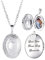 U7 Custom Oval Medaillons für Damen Vintage Medaillon zum Öffnen für Bilder Foto Halskette Personalisiert Anhänger Amulett Souvenir Erinnerung Kettenanhänger Charm Schmuck für Herren Frauen