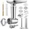 Gdrtwwh Accessoire pour hachoir à viande Kenwood, accessoire compatible avec tous les batteurs sur socle Kenwood, comprend 2 tubes de remplissage de saucisses, 4 écrans et 1 adaptateur