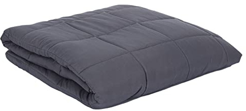 SENSLY Gewichtsdecke 7 kg Glasmikroperlen 5 Lagen Grau | Gewichtsdecke aus Polyester, 7 kg, Glasmikroperlen, 5-lagig, verbessert den Schlaf, grau