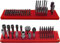 Free Zone Bit Organizer Set (2 PCS, Red) – 158-Hole 1/4 Inch Hex Bit & Drive Bit Storage – Screwdriver Bit Holder (Tools Not Included)