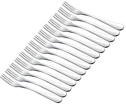 Crab Stainless Steel Forks,Appetizer Forks 3 Prong Tasting Escargot Forks Portable Cocktail Salad Fruit Forks for Kitchen Accessory Wedding Party,Set of 12, 5 Inches