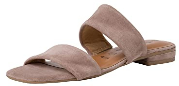 Tamaris Damen 1-1-27110-20 Flacher Slipper, Brandy Suede, 42 EU