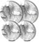 Walarky Marbling Round Metal Hob Covers Set of 4 Stove Cooker Hob Covers for Cookers Gas Stove Protector Cookware Accessories Modern Cooktop Decor