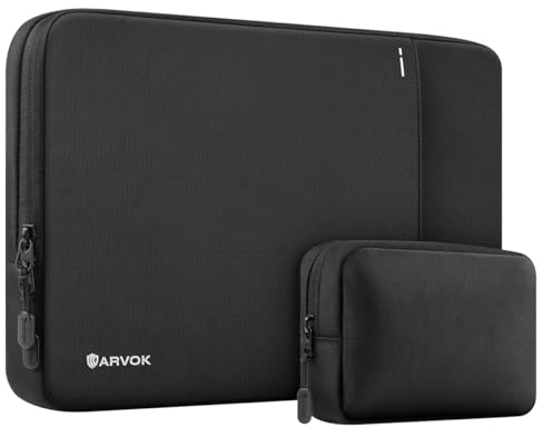 ARVOK 360° Protective Laptop Sleeve Compatible with 13 MacBook Air 2012-2017 13 MacBook Pro 2012-2015, 14 MacBook Pro M2/M1 A2779 A2442 2021-2023, Water-Resistant Laptop Case with Accessory Pouch