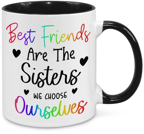 Best Friends are The Sisters We Choose Ourselves - Sentimental Friendship Gift for Women Best Friends Besties BFF Birthday Christmas Thank You Gift Friendaversary (Rainbow)