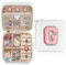 TINGN Kleine Schmuckschatulle für Mädchen, Reise Schmuckschatulle mit Initialen für Mädchen | Kleine Schmuck Organizer Box | Reise Schmucketui | Mini Reise Schmuckkästchen – Initiale G