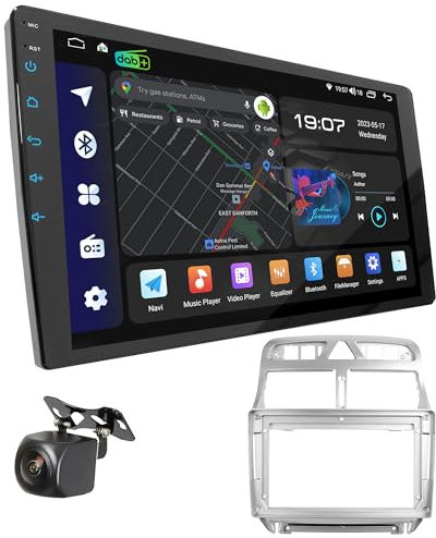 UGAR Kompatibel für Peugeot 307 307CC 307SW 2002-2013 9 Zoll Android 13 DSP 8GB+128GB Autoradio HD Voll-Touchscreen GPS-Navigation