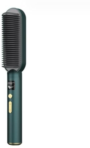 Portable Cordless Hair Straightener for Traveling, Rechargeable Hair Straightening Iron with Ceramic Plates and Adjustable Temperature (Green)