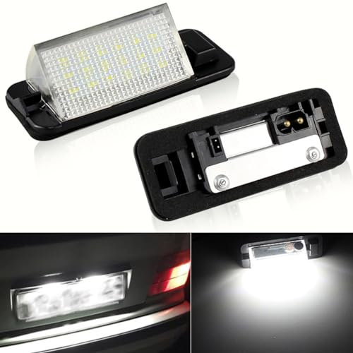 DUOMAICN 2 Stück Kennzeichenbeleuchtung ohne Fehler für B/MW E36 318i 318is 318ti 325i M3,92–98, weiße 18SMD-Kennzeichenleuchte