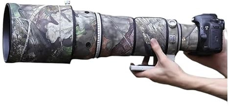 CHASING BIRDS Wasserdichte Objektivschutzabdeckung für Canon EF 500 mm F4 L IS USM, regenfeste Objektivschutzabdeckung (Kiefer-Tarnmuster, mit Extender EF 2.0X III)