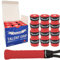 G-Lueck 27x Tennis Overgrips Talent Grip Griffband | 0,50-0,60mm Stärke | Für Squash Badminton Schläger & Golf inkl. Selbstklebendem Abschlußband | sehr griffig (Rot)