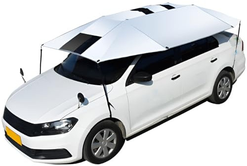 Tenda Da Sole Per Auto, Ombrello Completamente Automatico Con Telecomando, Universale Auto Ombra Ombrello Copertura Tenda, Tendalino Rimovibile, Telo Copriauto Traspirante