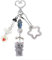 Kabwea Porte-clés chat moelleux - Porte-clés mignon - Cadeau de couple - Porte-clés mignon - Porte-clés pour fille - Cadeau pour couple - Mignon (gris), Noir , L