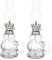 MUSISALY 2stücke Vintage Kerosinlampe Aus Glas Dekorative Petroleumlampe Für Tisch Wohnzimmer Und Notbeleuchtung Für Innenräume Und Romantische Abende