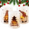 BOOMTOP 12Pcs Windlicht Tischdeko Weihnachten Kerzen Deko Mini Windlichter Weihnachten Deko Weihnachtszwerge Merry Christmas Teelichter Lichthülle Tisch Indoor Outdoor Kerzen Dekoration
