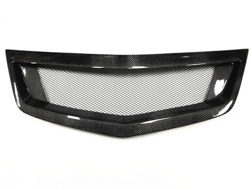 SPLACK Coche Rejillas Frontales Parrillas Delanteras Carreras para Acura para TSX para Accord para Euro R 2011-2014 Rejilla Malla capó Parachoques Superior Coche Parrilla Parachoques(Fibra de Carbon)