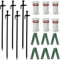 6 Pack Tree Stake Kit,Steel Tree Stakes Supports Anti Strong Wind,Leaning Tree Anchor Straightening Kit with 6PCS 4 M Reflective Guy Lines and 6PCS Tree Straps for Young Trees Outdoor Tent
