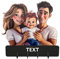 PSUNEY Porte-clés en Bois avec Photo Personnalisé de Style Bande Dessinée pour Décoration Murale pour Porte-clés, pour Mur, Entrée, Couloir, Bureau Cadeaux Présonalisés pour Famille, Anniversaire