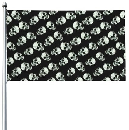 Bandiera nera con teschio, 90 x 152 cm, per esterni, giardino, terrazza, decorazione per interni, per tutte le stagioni