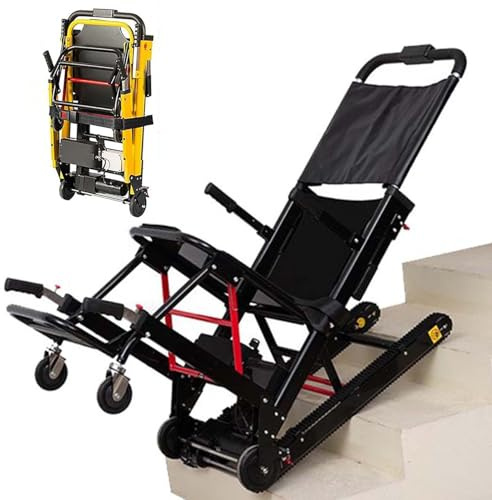 Carrello elettrico per salire le scale, design pieghevole portatile per carichi pesanti fino a 172,4 kg, ideale per attrezzature mediche e assistenza alla mobilità
