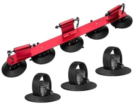 ATATKRT Sucker-Fahrradträger for Autodach, Saugnapf-Fahrradträger, Schnellverschluss, Aluminiumlegierung, Dachträger for 3 Fahrräder