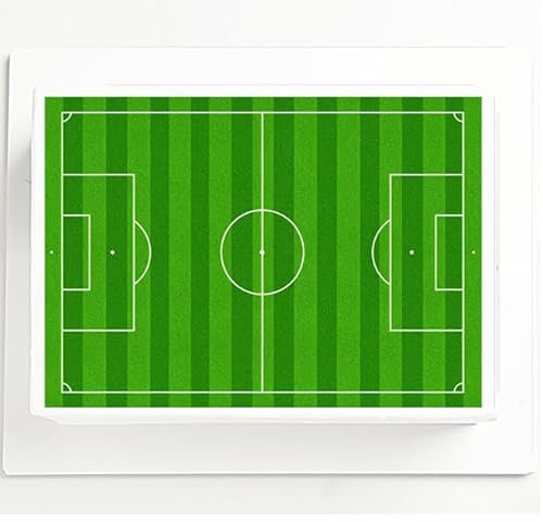 Football Pitch Cake Topper - Edible Wafer - A4 - Football Field Grass Cake Decoration