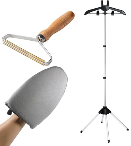 BDHI Steamer Stand With Ironing Gloves Folding Telescopic Clothes Steamer Holder Stand For Steaming Clothes,teamer Hanger Stand,Garment Steamer Clothes Rack(Y366-3)