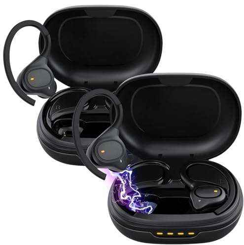 auvisio Musik Kopfhörer: 2er-Set kabellose In-Ear-Kopfhörer, Bluetooth 5.3, IPX7, Ladecase (wasserdicht, Bluetooth, wasserfest, kabellos)